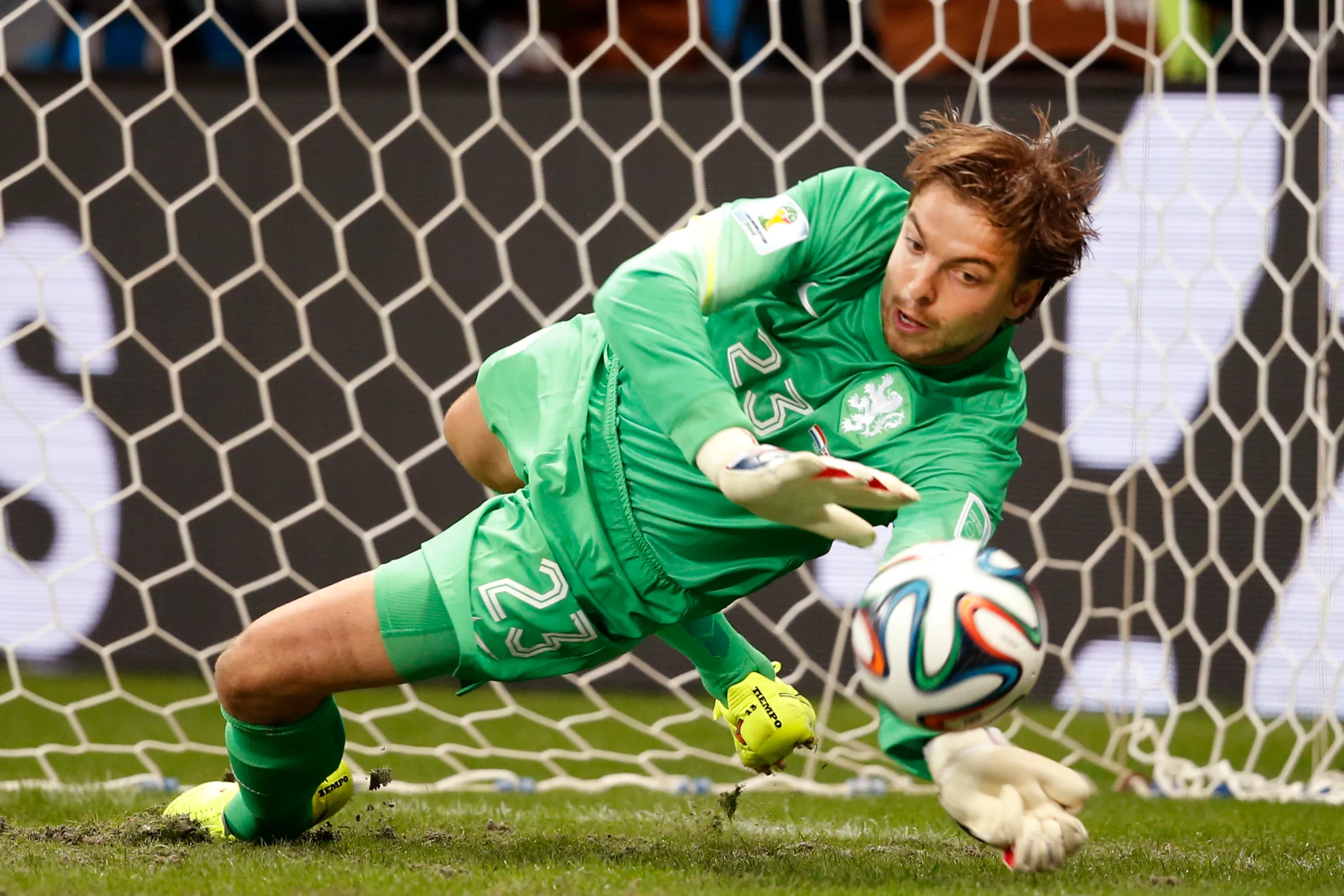 Tim Krul, Nederland - Costa Rica tijdens het WK 2014 in Brazilie