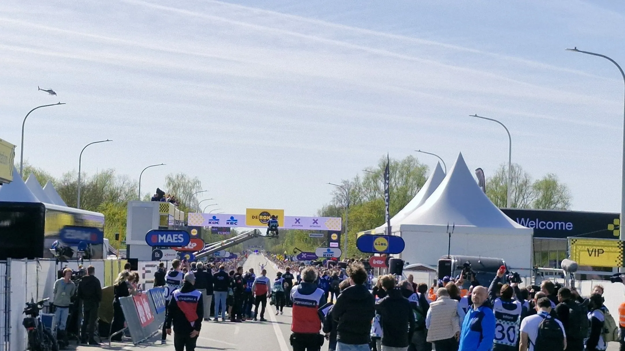 De finishstraat in Oudenaarde.